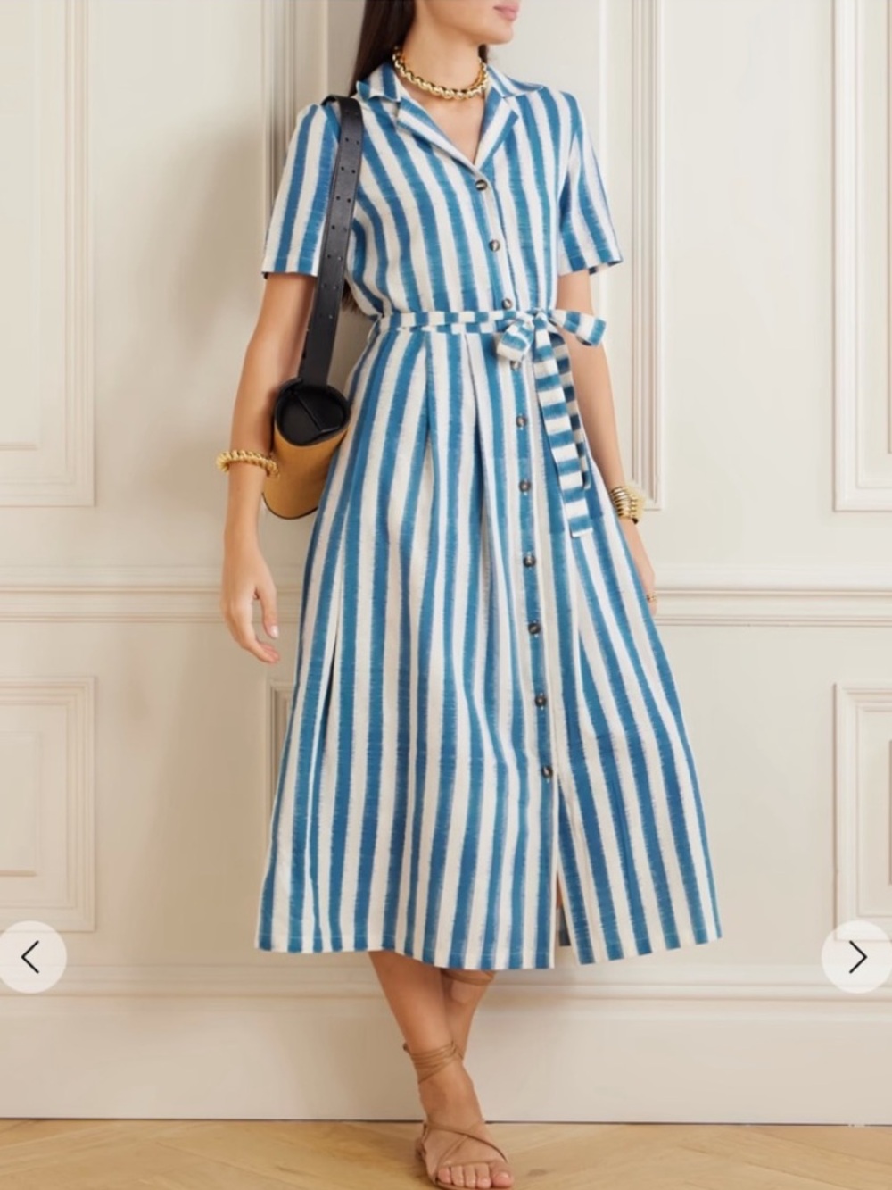 Emporio Sirenuse Claudia Striped Shirt Dress